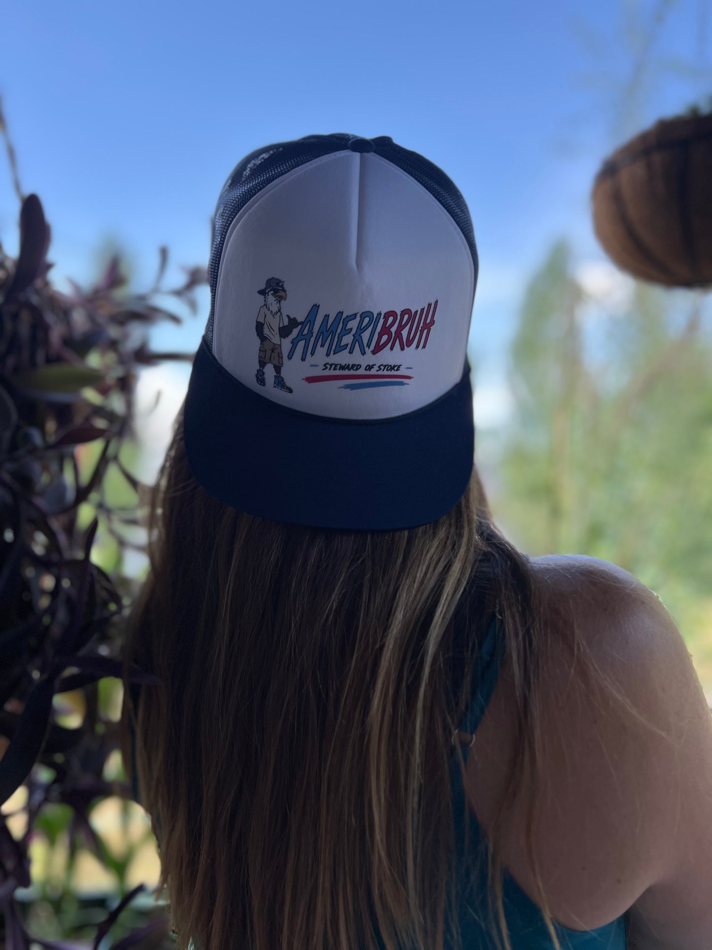 Ameribruh Trucker Hat - Navy Brim
