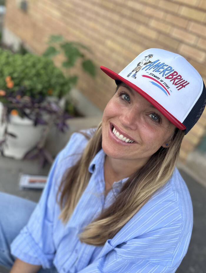 Ameribruh Trucker Hat - Red Brim